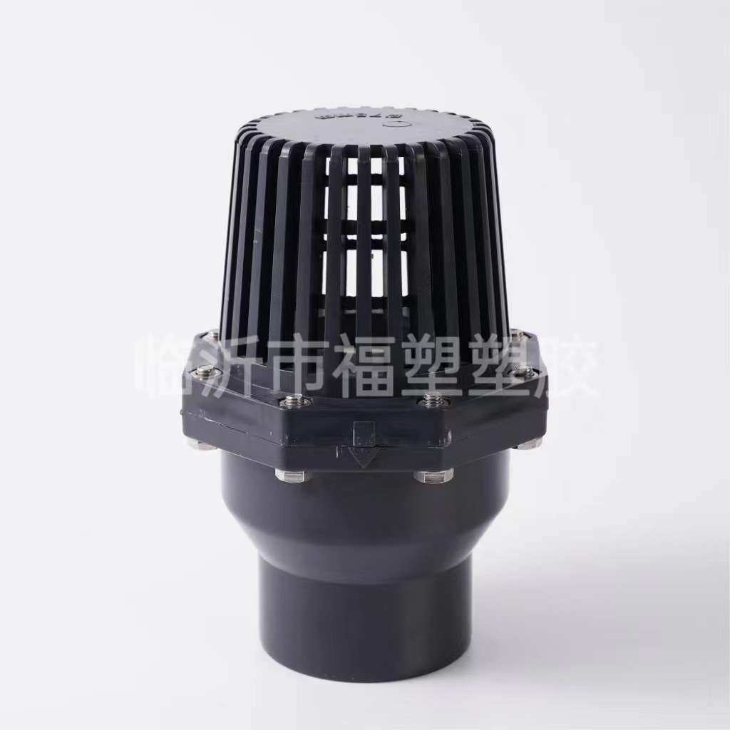 UPVC翻版底阀 法兰底阀底部止回阀底部单向阀 塑料终端过滤止逆阀