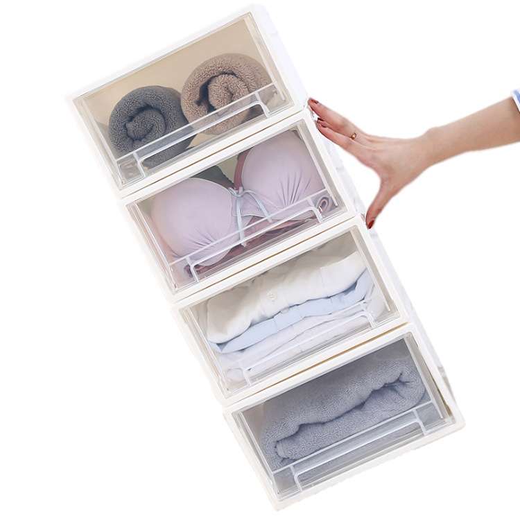 收纳箱衣物透明抽屉式收纳盒收纳柜塑料整理箱塑料盒小号