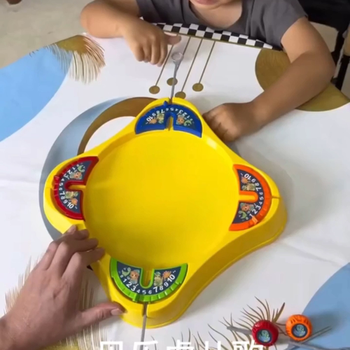 宝宝学说话玩具学说话的鸭子对战陀螺战斗盘亲子互动桌面游戏