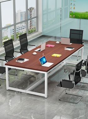 会议桌长方形打包台移动简约简易现代职员办公桌长桌办公家具