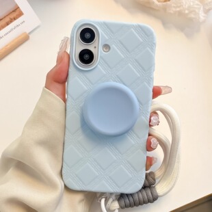 ins高级感小众皮质菱格纹轻奢适用于iPhone16promax手机壳苹果15pro新款14软壳13promax防摔12男女15pm保护套