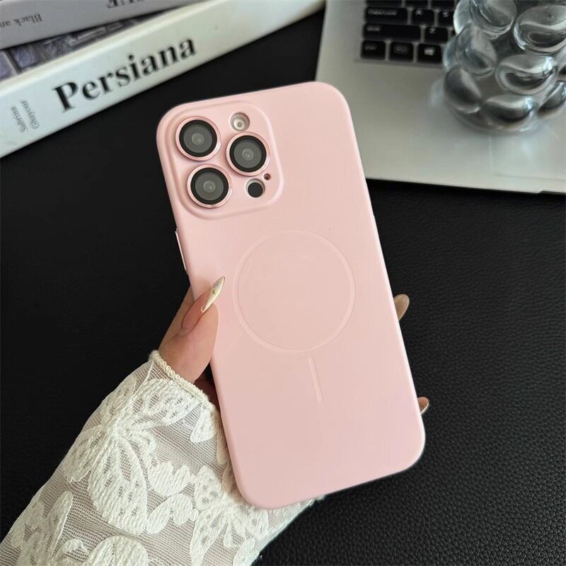 适用苹果16promax手机壳Magsafe磁吸iPhone17新款Air带相机按键15液态硅胶黑色14PM高级13镜头膜全包12保护套