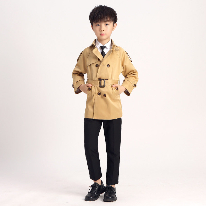 children Windbreaker coat Mid length version prince Children children handsome coat stage Catwalk One piecein the Children/Baby/Family fitted , Coat/Jacket/Overcoat , Jacket/Leather clothing  category - from Buy2taobao.com to provide professional Taobao agent buy service