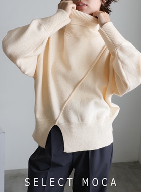 SELECT MOCA秋冬高领套头个性下摆毛衣显高显瘦日本直邮20001458