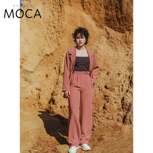 MOCA新款气质显瘦休闲西装裤