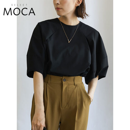 SELECT MOCA 日系可爱百搭圆领泡泡袖衬衫上衣女日本直邮30001573