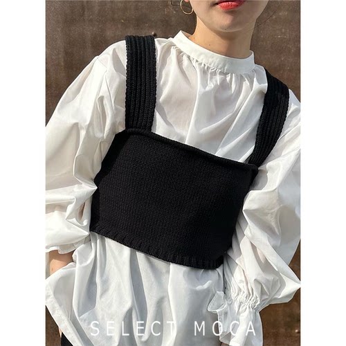 MOCA春季新款交叉背带短背心