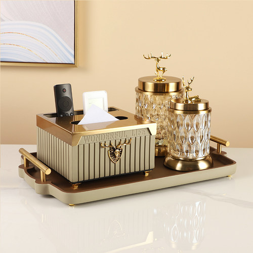 茶几餐巾收纳盒样板房桌面家用