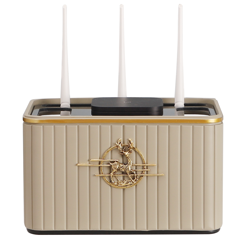 桌面机顶盒wifi收纳盒置物架插座