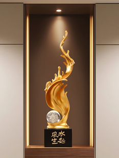 风生水起轻奢高级感摆件客厅玄关装饰品办公室工艺品现代高档礼品