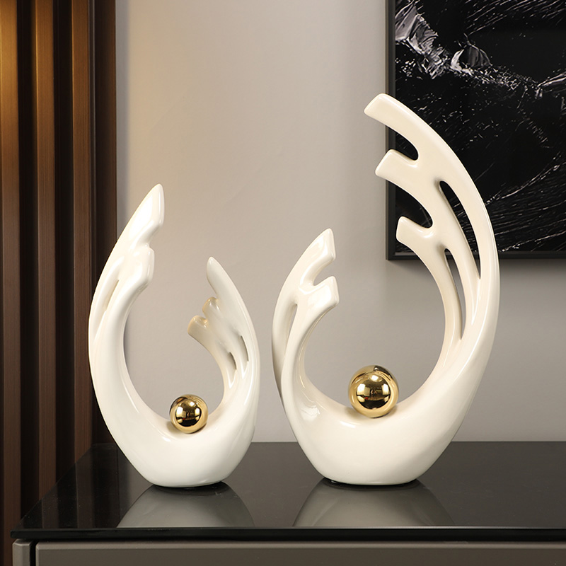 现代简约酒柜装饰品摆件酒店奶茶店酒吧客厅桌面轻奢高档抽象创意