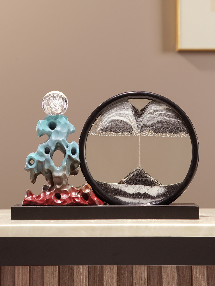现代简约解压流沙画摆件家居客厅电视柜酒柜办公室装饰品乔迁礼物