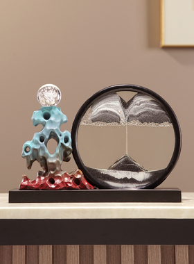 现代简约解压流沙画摆件家居客厅电视柜酒柜办公室装饰品乔迁礼物