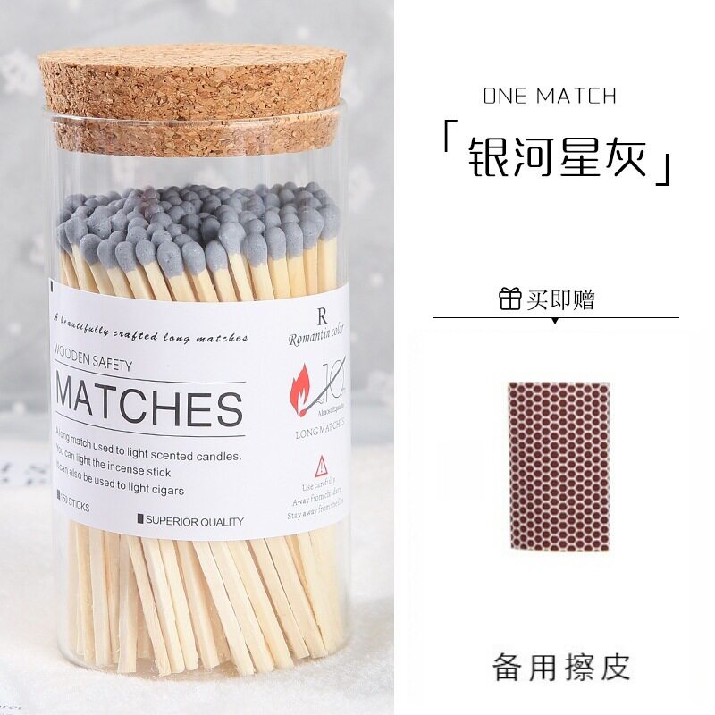 彩色火柴缤纷长杆马卡龙色系香薰蜡烛点烛专用怀旧氛围感高颜值