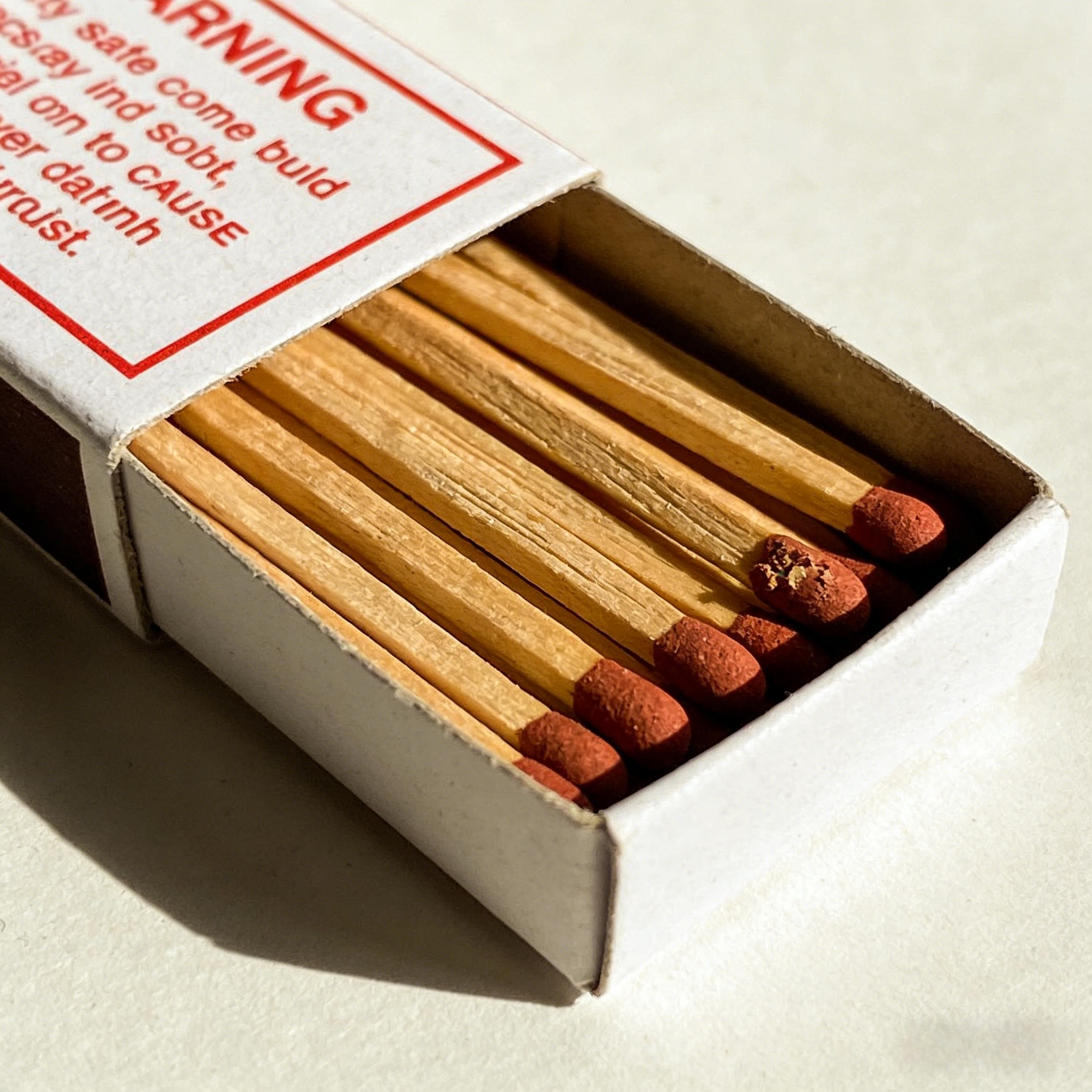 白盒火柴简约长杆纯白哑光质感清新 ins 风加长防烫老式洋火套装