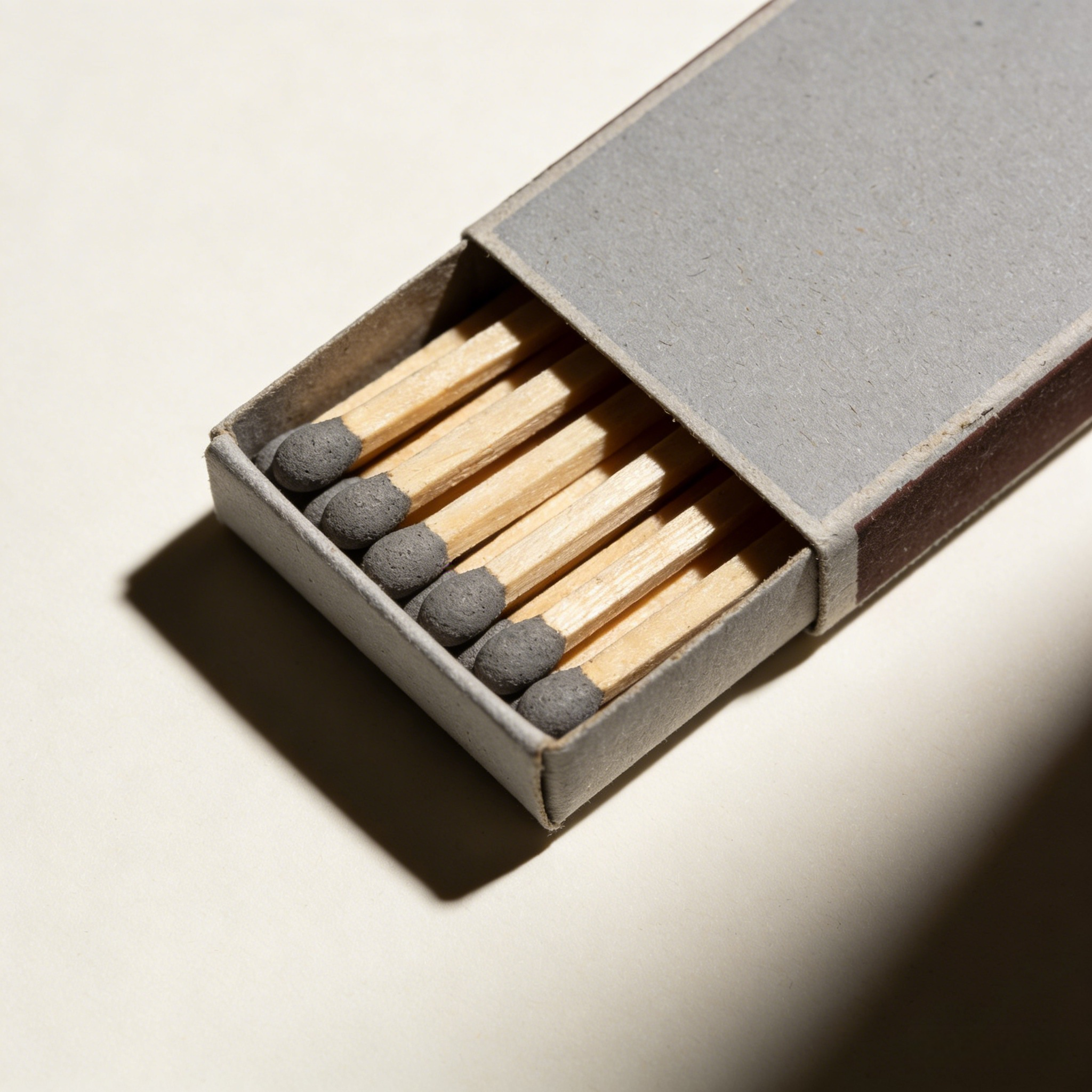 灰盒灰头火柴便携小盒耐用不易断家用点烟点炮拍照出片布景小物件