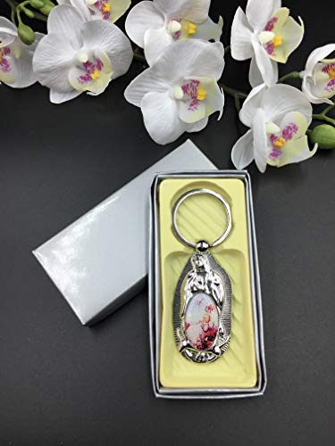 12 pcs baptism keychain party favors for baby boys and girls