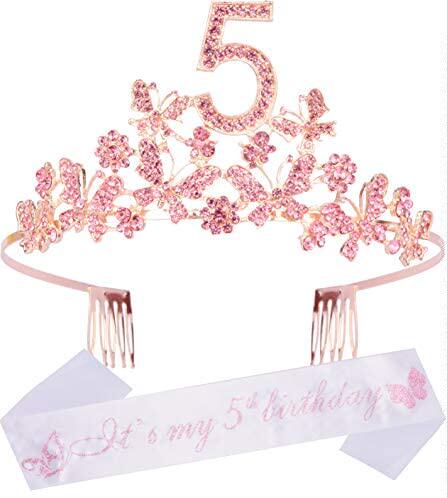 5th birthday gifts for girls  5th birthday tiara and sash  i