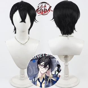 自由人 彩虹社NIJISANJI 四季凪圣来cos假发VOLTACTION黑色辫子