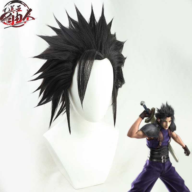 【自由人】最终幻想7 ff7扎克斯cos假发造型款自然黑现货