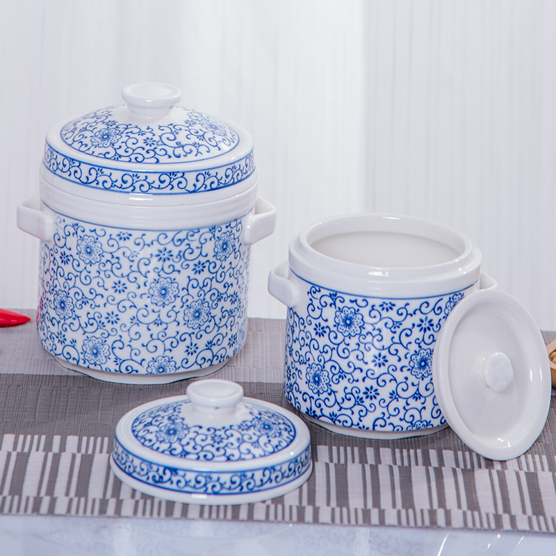 炖工房青花瓷1-2人双盖燕窝迷你