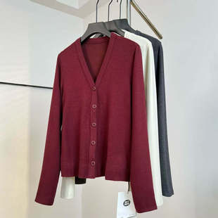 开衫 老板娘美林 长56新款 可机洗无静电 WS690 招牌面料羊脂玉