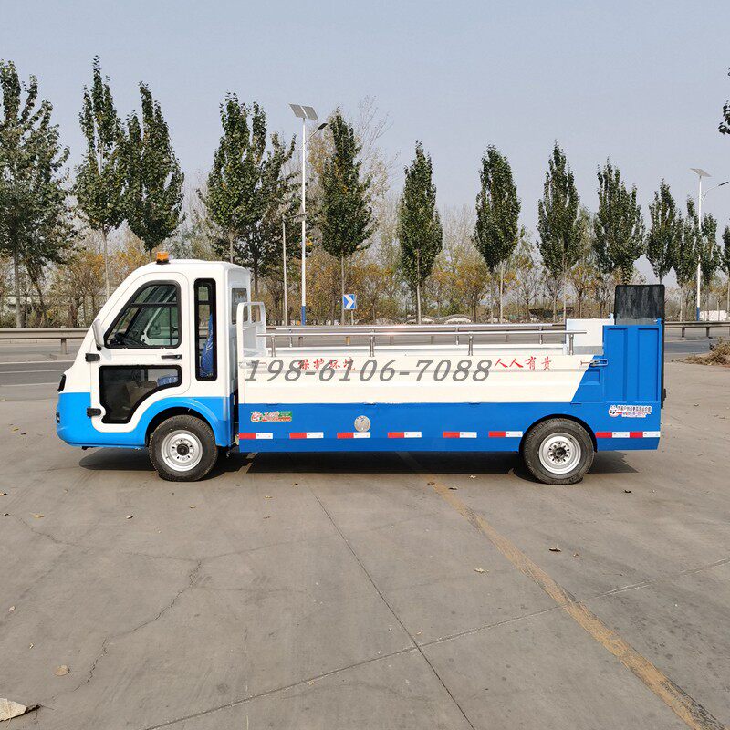 电动液压升降尾板垃圾车8桶小区垃圾桶运输转运车四轮垃圾清运车
