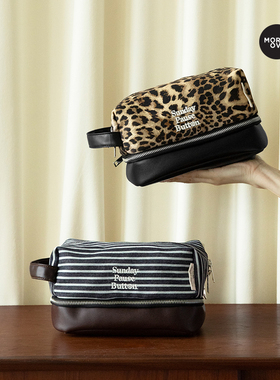 MOREOVER干湿分离洗漱包双层大容量便携化妆包护肤收纳手提旅行包