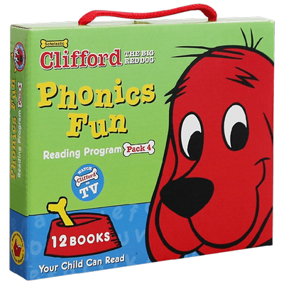 【正版书籍】英文原版 CLIFFORD PHONICS FUN PACK 4 W/CD 大红狗克里弗套装系列4