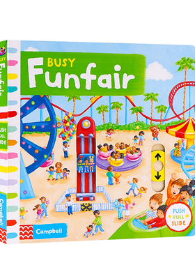 【正版书籍】英文原版3-6岁忙碌的游乐场 Busy Funfair 低幼启蒙 儿童认知 儿童文学 纸板书
