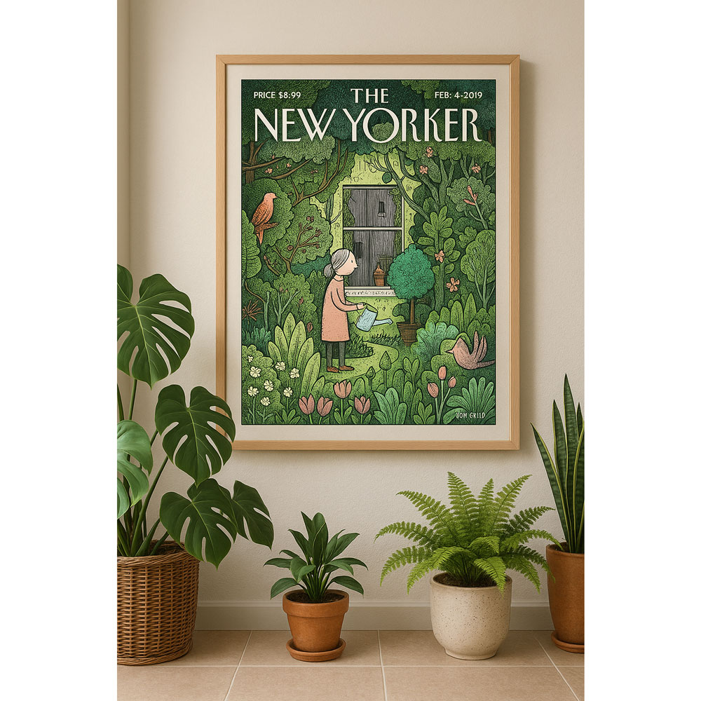 纽约客花园时光封面艺术海报