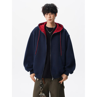 GBOY studio亿万少年悟空有货akiko秋子男装宽松开衫连帽卫衣外套