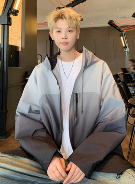 GBOY studio悟空有货白糖玫瑰南鹤nans男装渐变冲锋夹克潮流外套