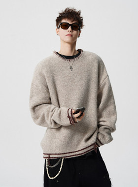 GBOY studio逼格工作室pd大人nans男装宽松大码慵懒风针织衫毛衣