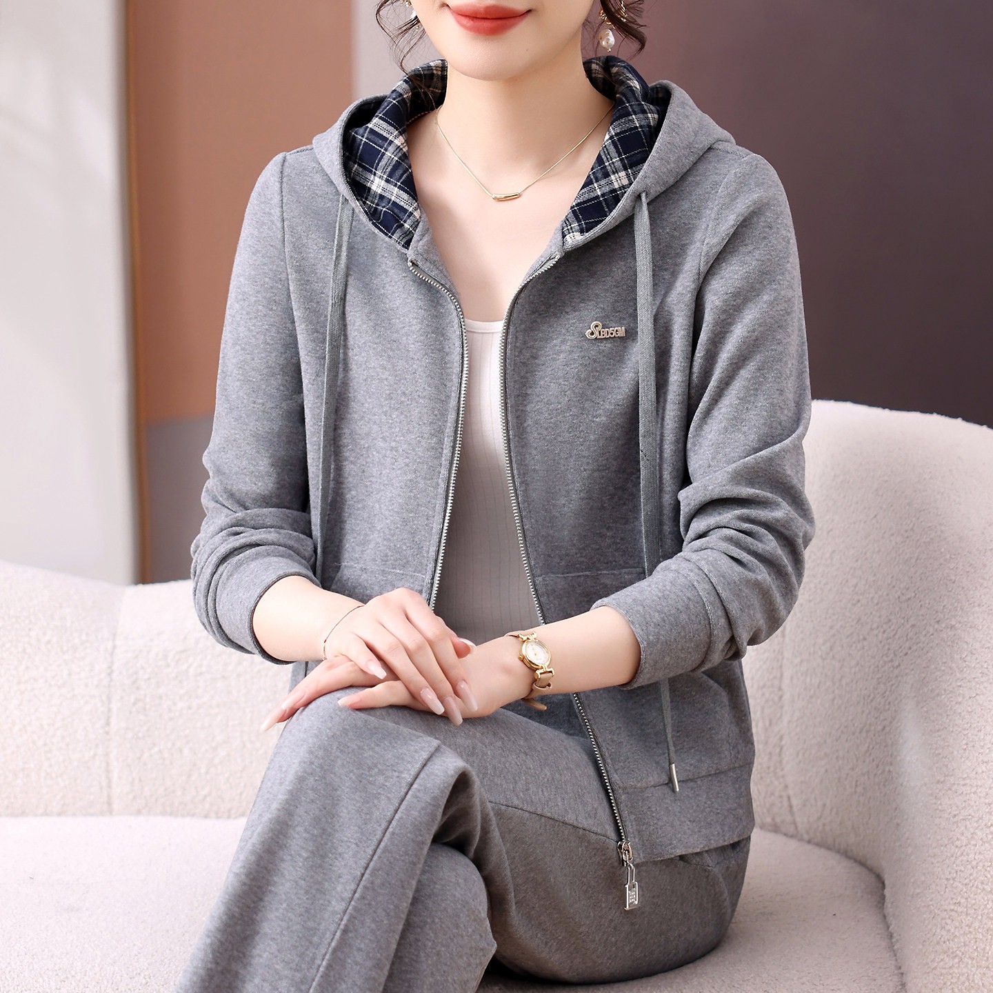 迈耐克斯运动套装女春秋2026休闲运动套装