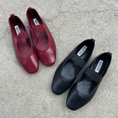 西班牙潮牌 女 舒适百搭平底浅口单鞋 法式 气质圆头松紧带芭蕾舞鞋