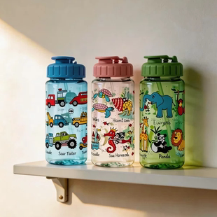 【夏日水杯之王】英国tyrrell katz儿童卡通吸管直饮杯水杯学生