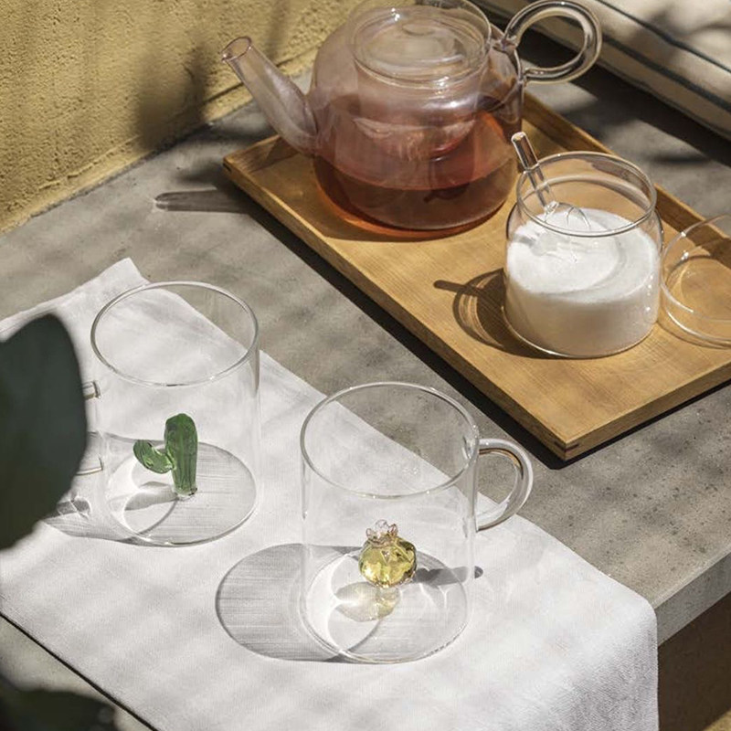 ichendorf  仙人掌系列 意大利设计师玻璃杯挂耳水杯咖啡杯高脚杯