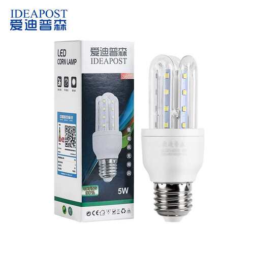 爱迪普森(IDEAPOST)AD-BLG-220-5Wled玉米灯泡U型节能灯管E27螺口