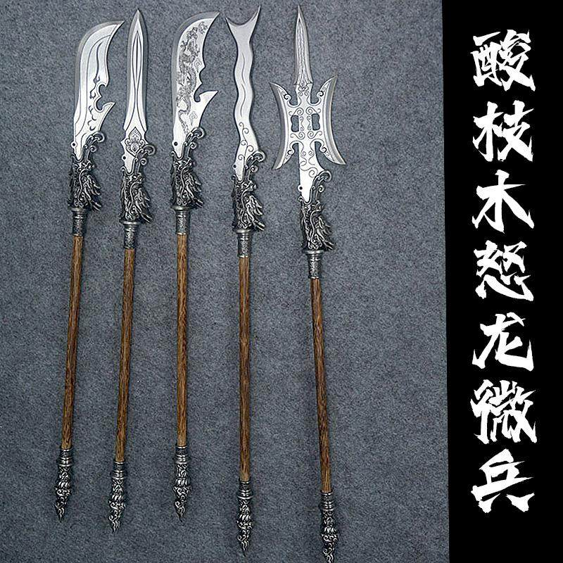 龙泉微兵器复古茶刀家用摆件中式赵云迷你三国兵器模型金属冷兵器图片