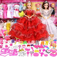 Barbie Set Gift Box Villa Castle Dress Up Doll Girl Princess Wedding Dream Đồ chơi của trẻ em - Búp bê / Phụ kiện búp bê chibi