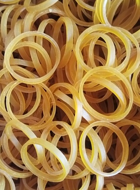皮筋食用菌出菇圈皮筋进口胶圈牛皮筋圆形黄色高弹力橡胶圈