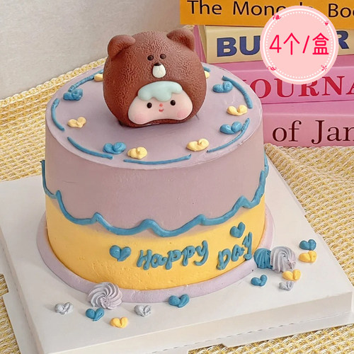 小熊嘟嘟脸儿童生日摆件