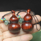 犀角紫檀小葫芦福禄挂饰挂件男女木质手机链包包挂件简约礼品