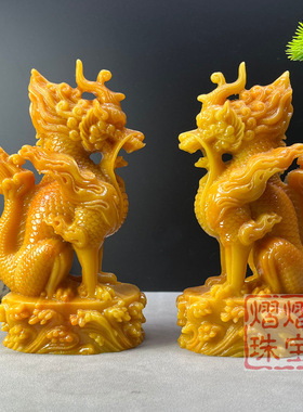 批发仿寿山石火麒麟貔貅摆件赤焰家居办公桌面工艺品风水摆件代发