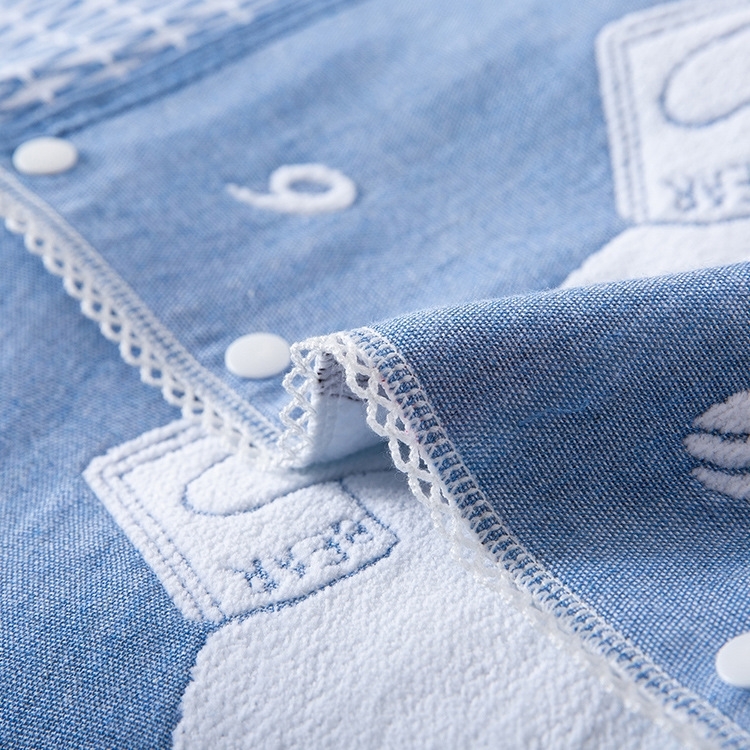 儿童枕巾一条装带扣纯棉枕套可固定宝宝卡通枕头巾幼儿园枕芯套