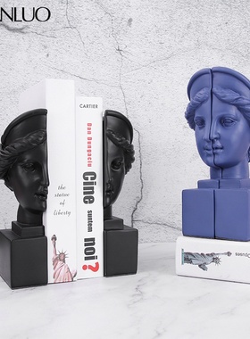 北欧创意轻奢人物书挡摆件家居客厅卧室办公室桌面书立装饰品