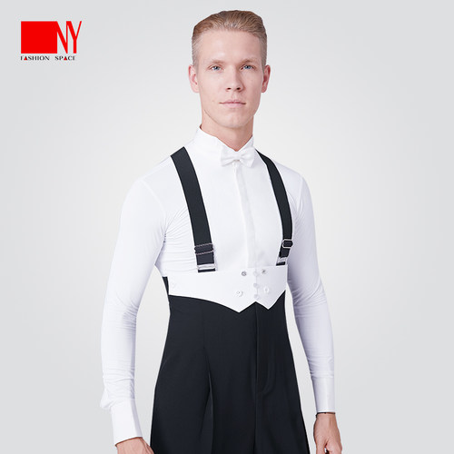 ny纳艺摩登舞服新款比赛舞蹈服男