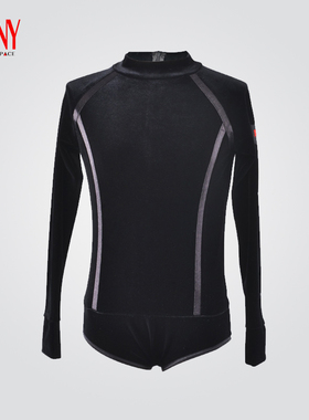 NY纳艺少儿练功舞服男童丝绒高领连体上衣摩登舞拉丁舞服18607SR