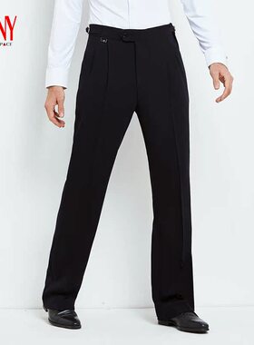 NY纳艺摩登舞下装裤子男士拉丁舞交际舞宽松练功比赛舞蹈裤21106K